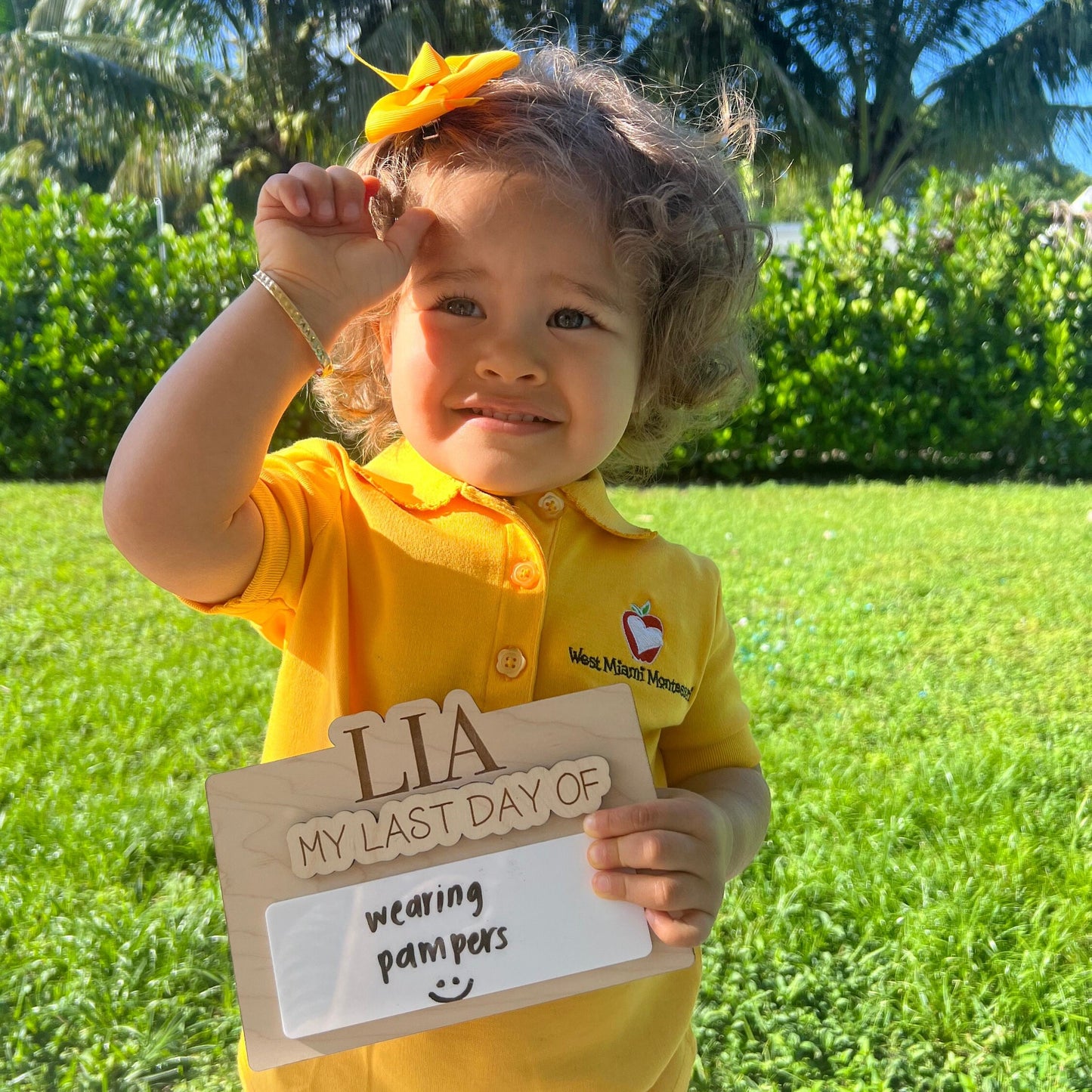 First & Last Day Wooden Sign | Personalized School Photo Prop