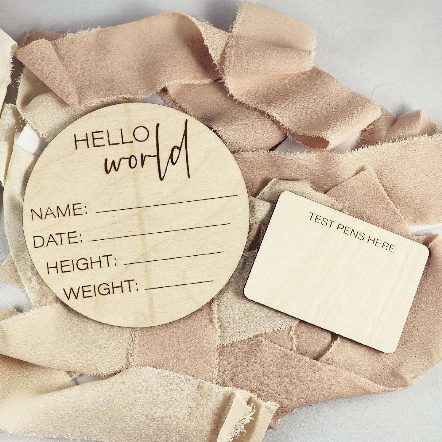 Birch Wood Baby Milestone Discs – Monthly Photo Props
