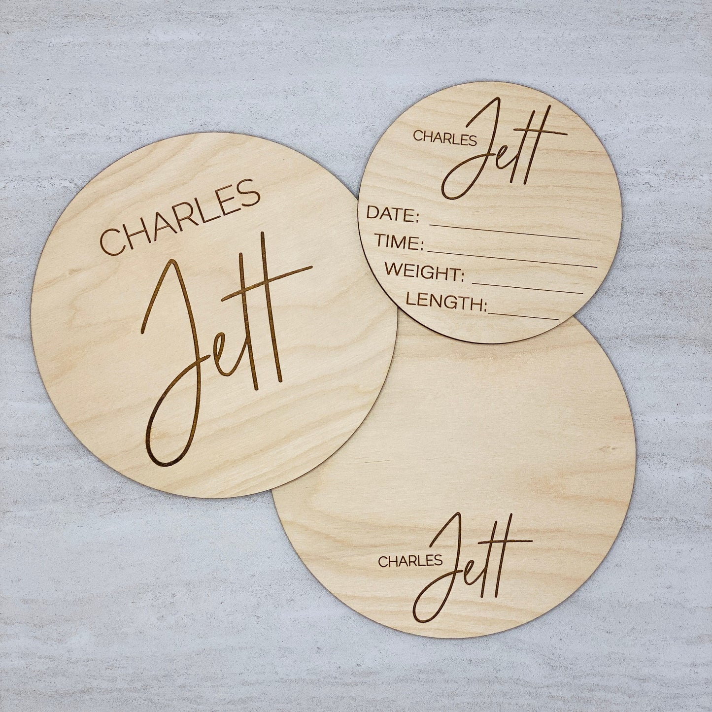 Birch Wood Baby Milestone Discs – Monthly Photo Props